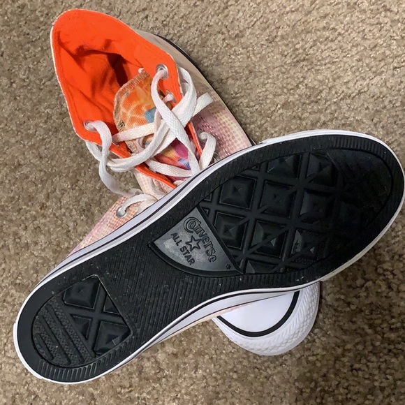 Multi colored Converse high top sneakers! - Picture 5 of 6